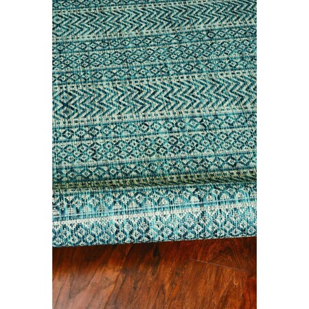 Palacedesigns 5 ft. 3 in. x 7 ft. 7 in. Teal Polypropylene Rug PA3664542